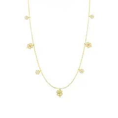 BALIQ - Collar Trébol Goldensilver