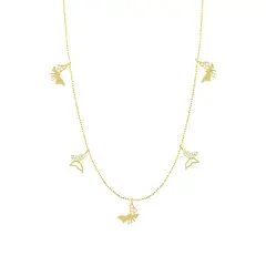 BALIQ - Collar Mariposas Goldensilver