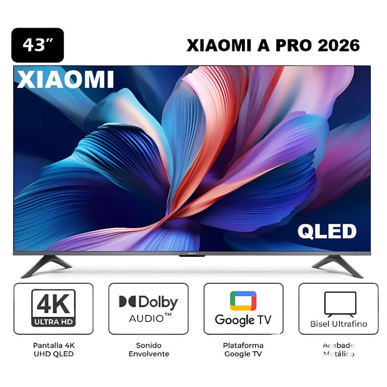 TELEVISOR XIAOMI A PRO 43 QLED 4K ULTRA HD SMART TV-2026
