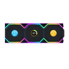 LIAN LI - Ventilador ARGB 120mm Uni Fan SL 3 en 1 Negro - Eficiencia y