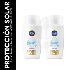 GENERICO - Pack x2 Protector Facial Invisible SPF50 40 ml - NIVEA