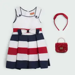 KUKULI - VESTIDO THANA VINCHA/CARTERA NIÑA M1328