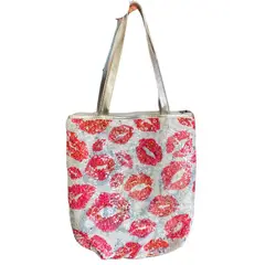 GENERICO - Cartera Mágica Lentejuelas Cambia 2 Diseños 35 cm - Beso