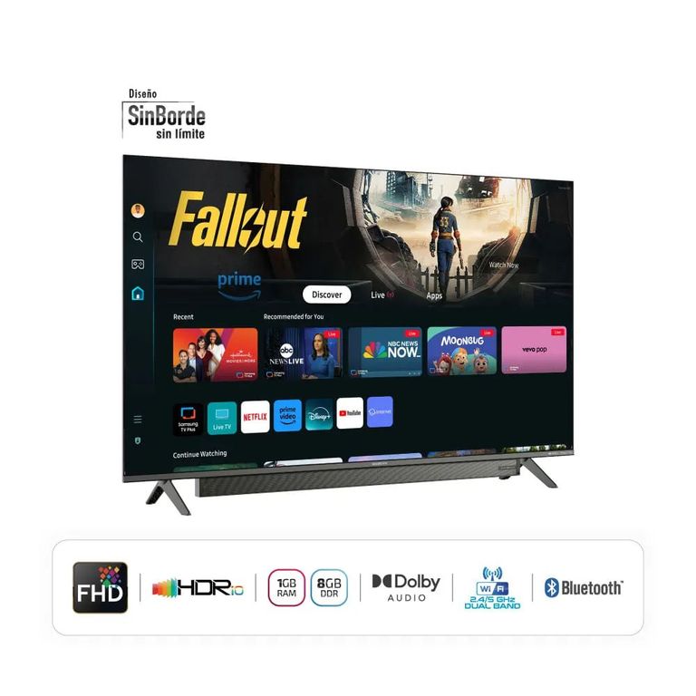 TELEVISOR 43 FULL HD TIZEN OS HYLED4329T GRIS + SOUNDBAR INTEGRADO