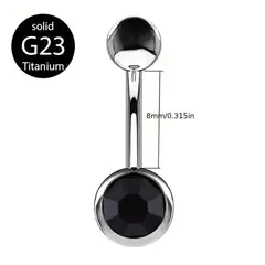 GENERICO - Piercing para el ombligo - Color negro