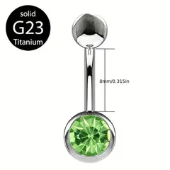 GENERICO - Piercing para el ombligo - Color verde
