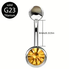 GENERICO - Piercing para el ombligo - Color ambar