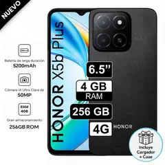HONOR - Celular X5B Plus 6.5 pulg 4GB RAM 256GB 50MP Negro