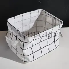 CLAUDIA RIVA HOME - Canasta de tela Checks