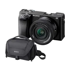 SONY - Camara A6400 con 16-50mm f35-56 II Gratis Estuche + Mem64GB
