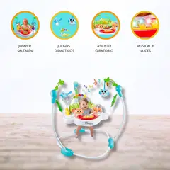 CUZKA - Saltarín Centro de Actividades «BUHO 360» Light Blue