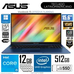 ASUS - Laptop Vivobook 15 X1502VA-NJ840W Intel Core i5-13420H 12GB RAM 512GB SSD 15.6" Pulg. FHD WIN11