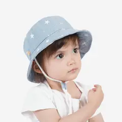 KAST PE - Bucket hat Mercurio Celeste 52cm: Gorro para niños de 2 a 5 años