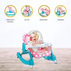 GENERICO - Silla Mecedora Vibrador para Bebés «ROCKING» PINK