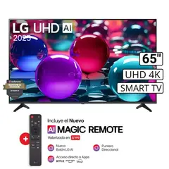 LG - Televisor 65 Smart UHD 4K Thinq Ai 65UA7300PSB + Magic Remote