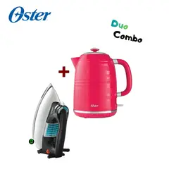 OSTER - Combo Oster® Hervidor sandía 1.7 L y Plancha Clásica