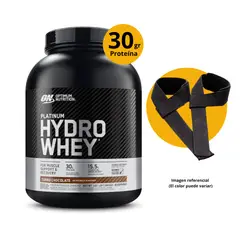 OPTIMUM NUTRITION - PROTEINA PLATINUM HYDROWHEY 3.5 LB CHOCOLATE + STRAPS - PROTEINA HIDROLIZADA