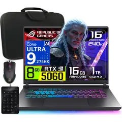 ASUS - Laptop Rog Strix G16 Core Ultra 9-275HX 8GB RTX5060 16GB RAM 1TB SSD 16 WQXGA 240hz