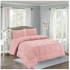 CASATEX - EDREDÓN TELA CON TELA COLOR ENTERO EN 2 PLZ