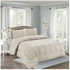 CASATEX - EDREDÓN TELA CON TELA COLOR ENTERO EN 2 PLZ