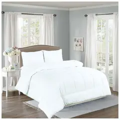 CASATEX - EDREDÓN TELA CON TELA COLOR ENTERO EN 2 PLZ