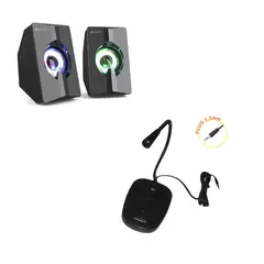 pctronix - COMBO MICROFONO PARLANTES - PARA TU PC O LAPTOP
