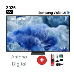 SAMSUNG - TELEVISOR SMART TV QLED 55” Q8F VISIÓN AI QN55Q8FAAGXPE + Antena Digital