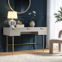 R&R MUEBLES - Escritorio Moderno Tianba Taupe