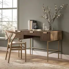 R&R MUEBLES - Escritorio Moderno Tianba Marrón