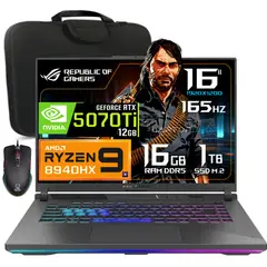 ASUS - Laptop gamer Rog Strix G16 Ryzen 9-8940HX 1TB SSD 16GB RAM Nvidia RTX5070ti 16 IPS 165Hz