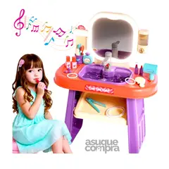 GENERICO - JUGUETE TOCADOR LAVATORIO CON SENSOR CON LUCES JS