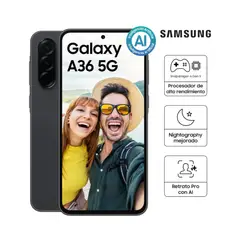 SAMSUNG - GALAXY A36 6GB RAM 128GB -BLACK