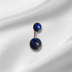 GENERICO - Piercing para el ombligo - Color azul estrella