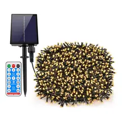 ARTEZA - Luces Navideñas Solares 9 Metros Con Control Y 100 Led Amarillo