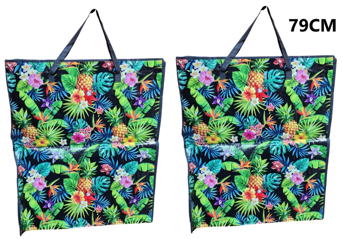 2 bolsas con cierre de 79cm con diseño - GRANDE VERDE