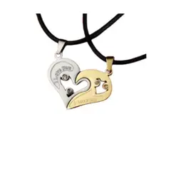 GENERICO - Collar con colgante 2 en 1 para enamorados