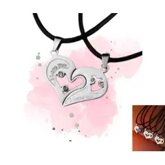 GENERICO - Collar con colgante 2 en 1 para enamorados