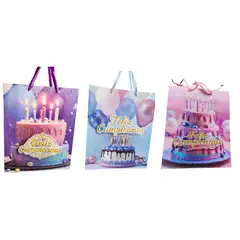 GENERICO - BOLSA DE REGALO 32CM CON 3 DISEÑOS