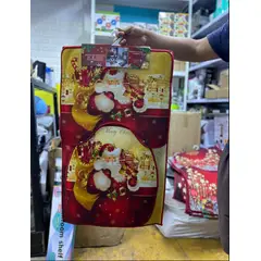 GENERICO - Juego x3 de tapete de baño navideño con estampado para inodoro