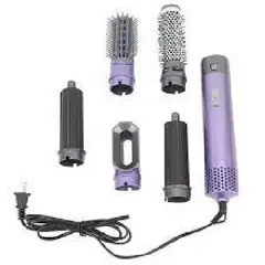 GENERICO - Peine Cabello Cepillo Secador 5 en 1 Alisador Rizador Multifuncional