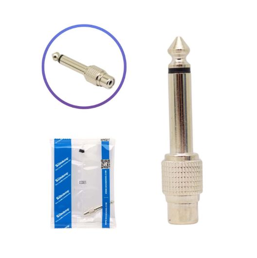 Adaptador Jack Rca A Plug Mono 63Mm CC301 SOUNDKING
