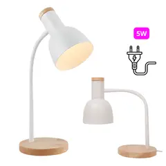 SEISA - Lampara de Escritorio Mesa LED Ajustable Flexible con Foco para Estudio Oficina y Dormitorio