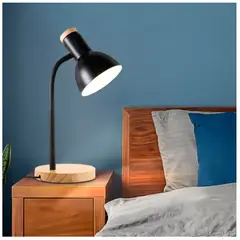 SEISA - Lampara de Escritorio Mesa LED Ajustable Flexible con Foco para Estudio Oficina Dormitorio