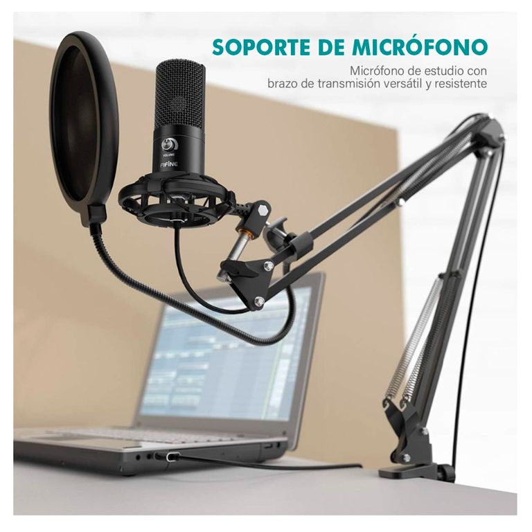 Soporte Brazo Para Micrófono Ajustable Giratorio Plegable