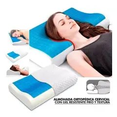 OEM - Almohada Cervical con Gel y Memoria Ortopédica Evita Dolor de Cuello y Espalda