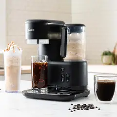 OSTER - Cafetera frappé con licuadora 3 en 1 BVSTDC03B
