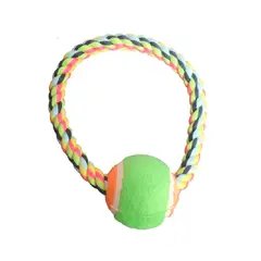 GENERICO - Juguete pelota de tenis con soga para perros