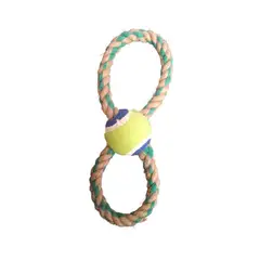GENERICO - Juguete pelota de tenis con soga para perros