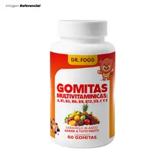 GENERICO - Gomitas Multivitamínicas B1 B2 B6 B9 B12 A D C y E Sabor Tutti Frutti DR Food