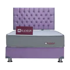KAMAS - DORMITORIO 2 PLAZAS SARKI + CABECERA AEREA CAPITONEADO - LILA